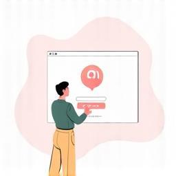 Illustration of signing up for an account